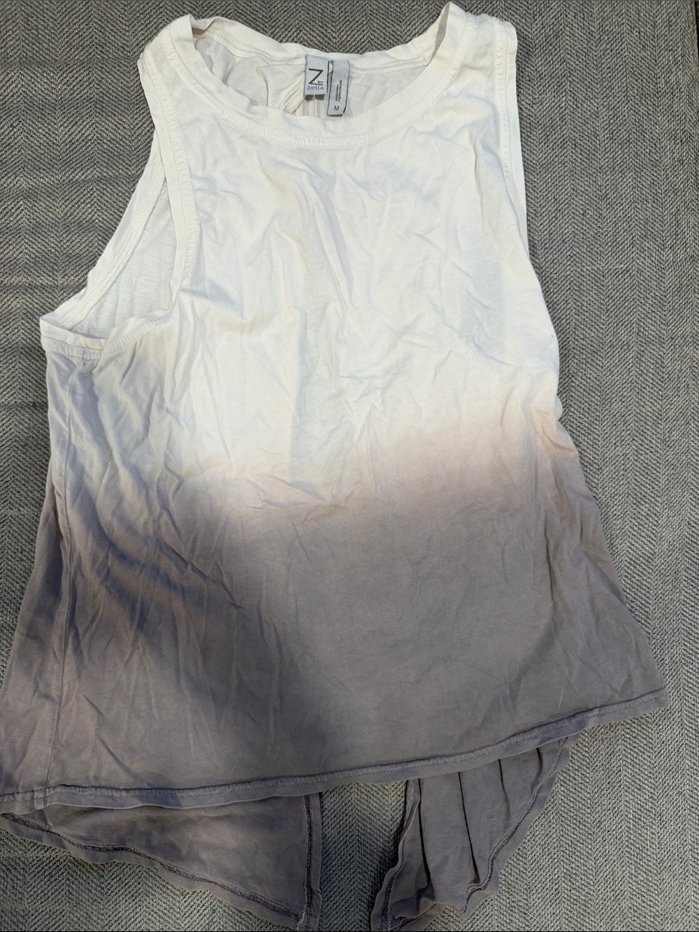 Z Supply White to Light Gray Ombre Tank